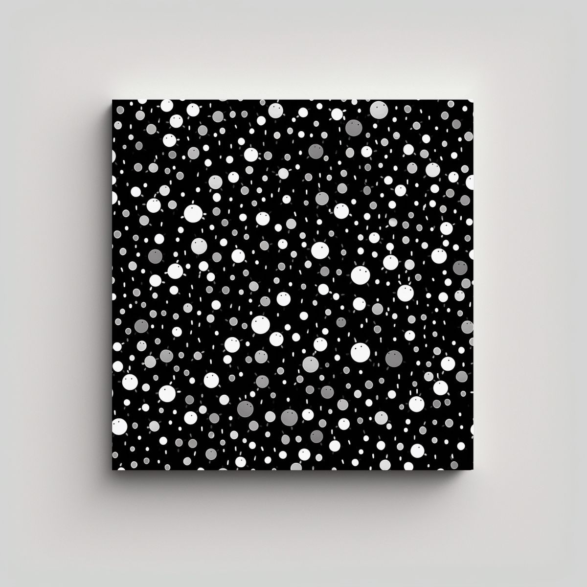 GENERICO - Pinturas Modernas En Blanco Y Negro Sobre Fondo 60x60 Cm