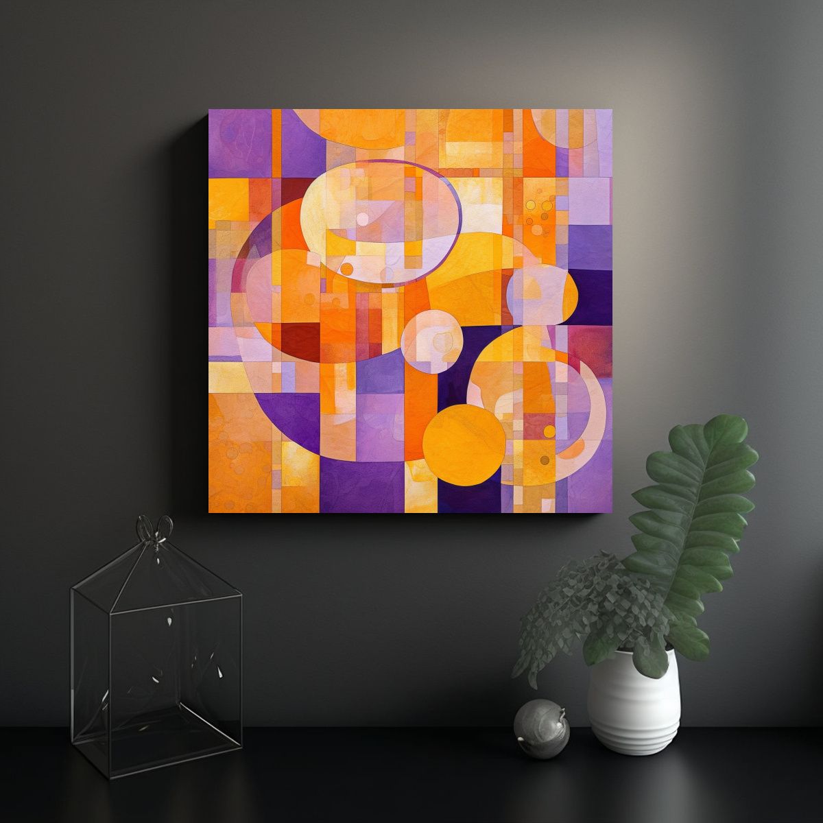 GENERICO - Pinturas Decorativas En Tela Con Diseño Bohemio 50x50 Cm