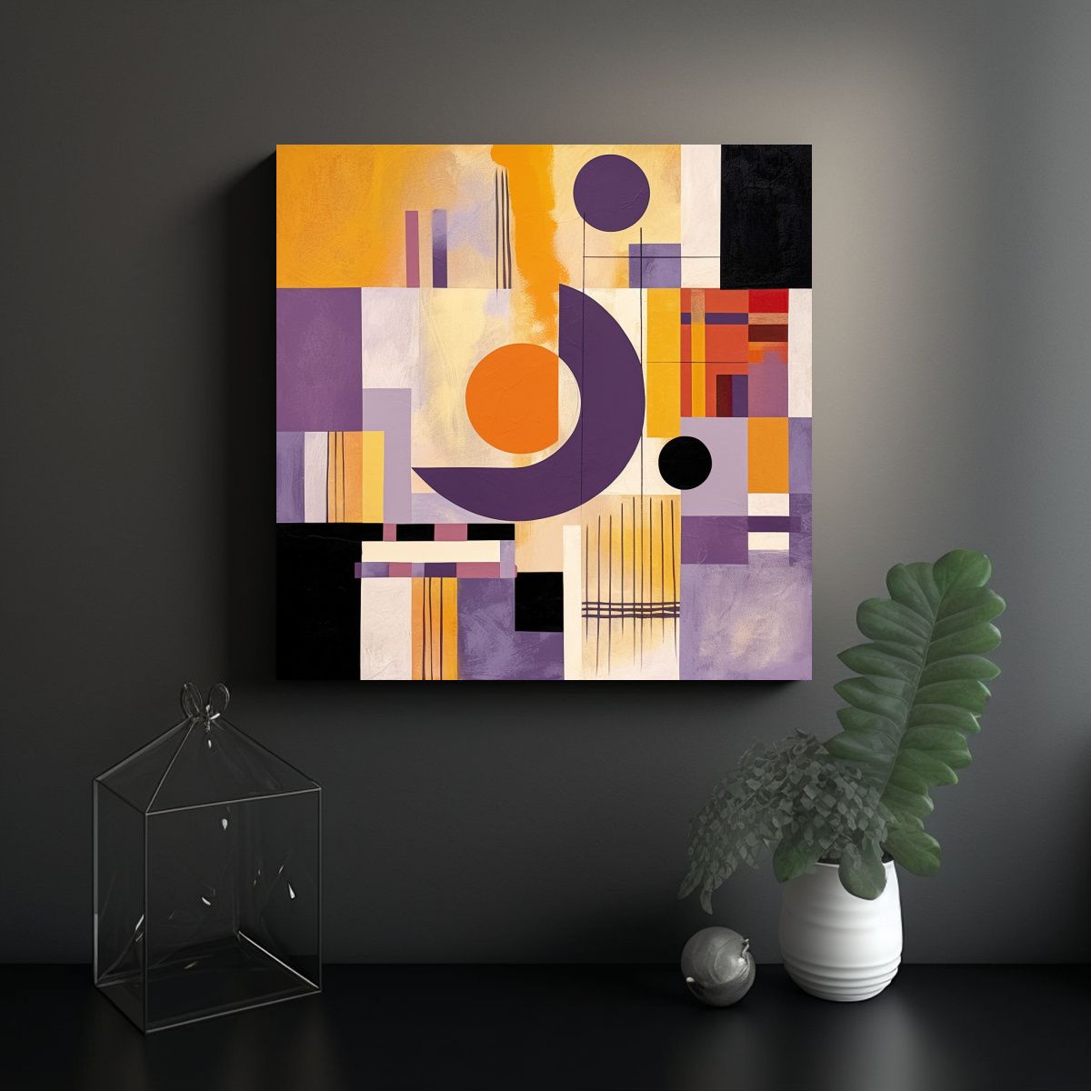 GENERICO - Arte De Pared Fotografía Formas Modernas Boho 50x50 Cm