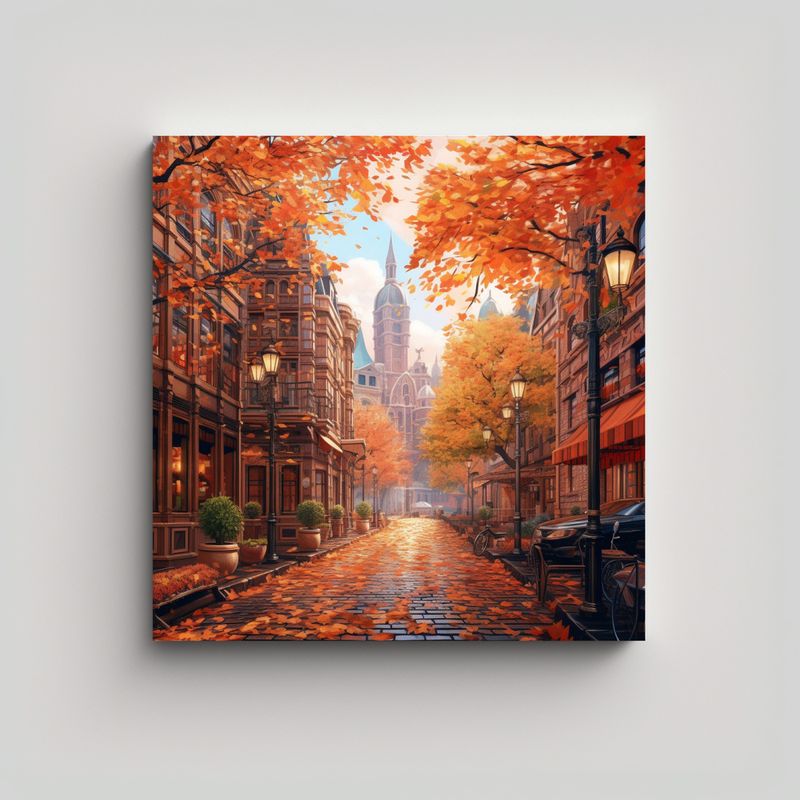 GENERICO - Pinturas De Decoración De Acuarela De Otoño En 60x60 Cm