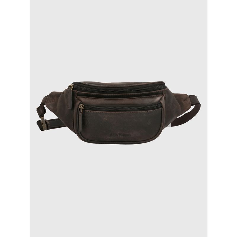 HUSH PUPPIES - Maletin Cuero Café Th Rhondda Waist Hombre HUSH PUPPIES