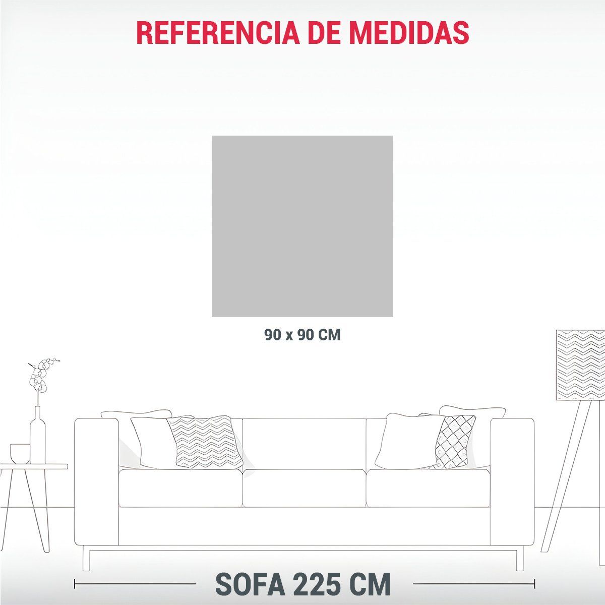 GENERICO - Pinturas Decorativas En Lienzo Conceptual Vida 90x90 Cm