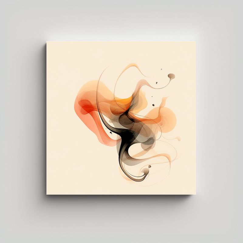 GENERICO - Pinturas En Lienzo: Impacto Visual Minimalista 80x80 Cm