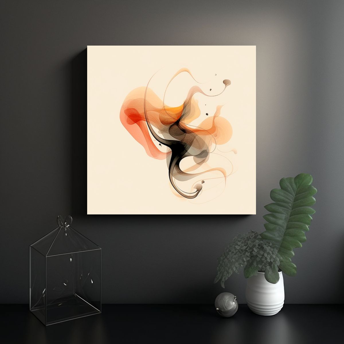 GENERICO - Pinturas En Lienzo: Impacto Visual Minimalista 60x60 Cm