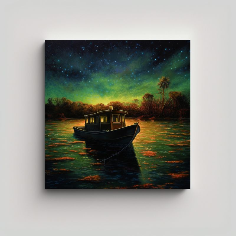 GENERICO - Pintura En Bastidor Creativa Mágica Hora Del 90x90 Cm
