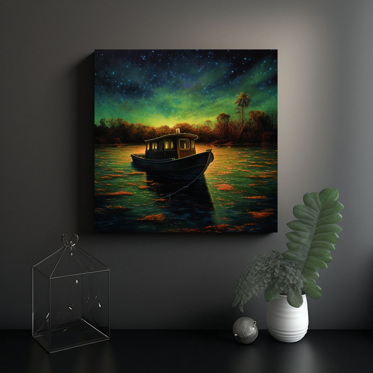 GENERICO - Pintura En Bastidor Creativa Mágica Hora Del 80x80 Cm