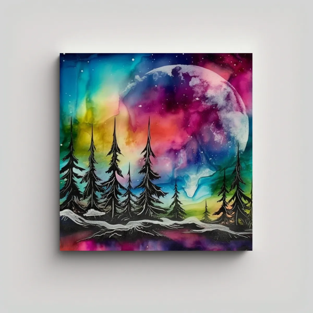 GENERICO - Pinturas Decorativas De Palmeras Y Montañas Con 60x60 Cm