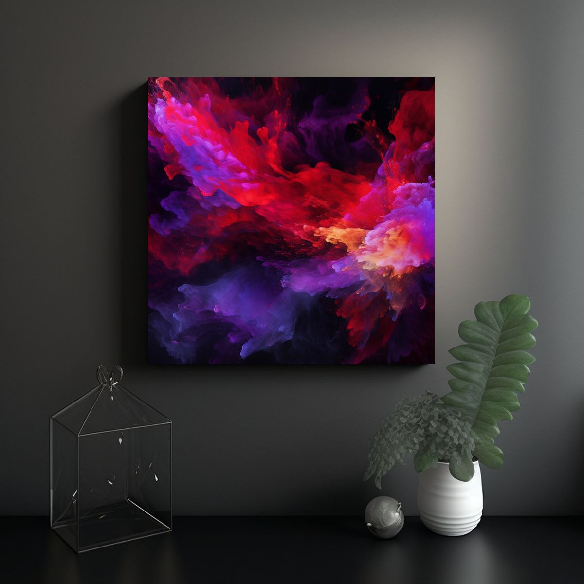 GENERICO - Pinturas De Decoración De Pared En Negro Para 50x50 Cm