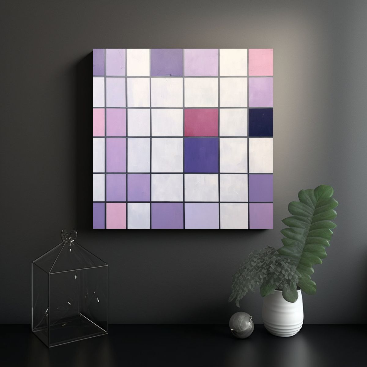 GENERICO - Pintura Al óleo Moderna Minimalista De Alta 60x60 Cm