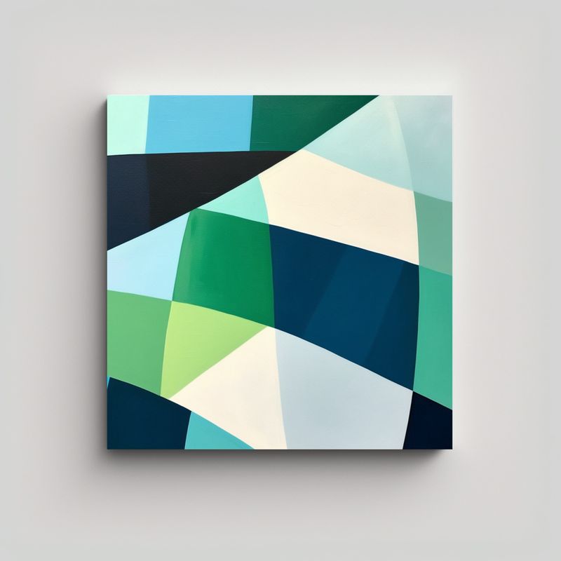 GENERICO - Pintura Al óleo Minimalista Moderna Sobre Lienzo 70x70 Cm