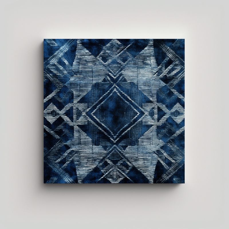 GENERICO - Cuadro Vanguardia Profundidad: Alfombra Azul Y 70x70 Cm