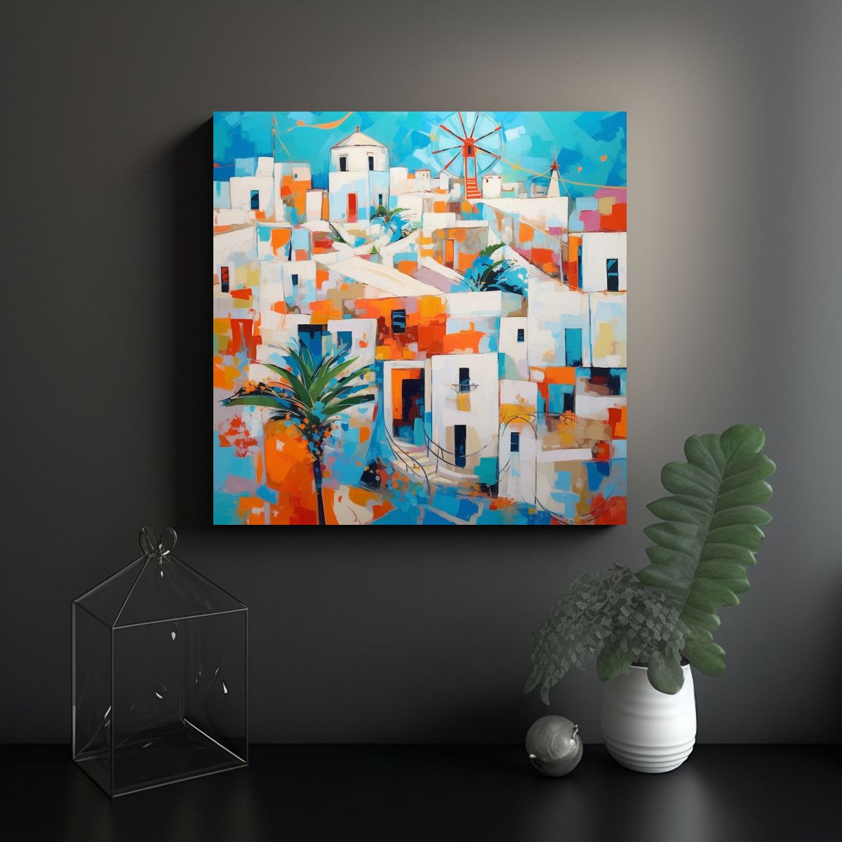 GENERICO - Lienzo Moderno: Interpretación Abstracta 90x90 Cm