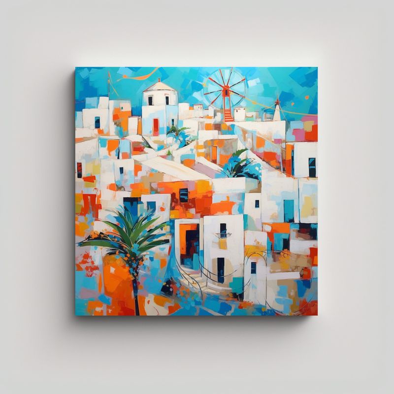 GENERICO - Lienzo Moderno: Interpretación Abstracta 80x80 Cm