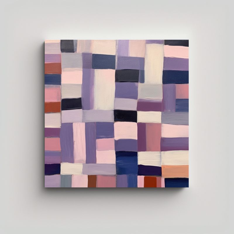 GENERICO - Pintura Al óleo Moderna Minimalista Sobre Papel, 90x90 Cm