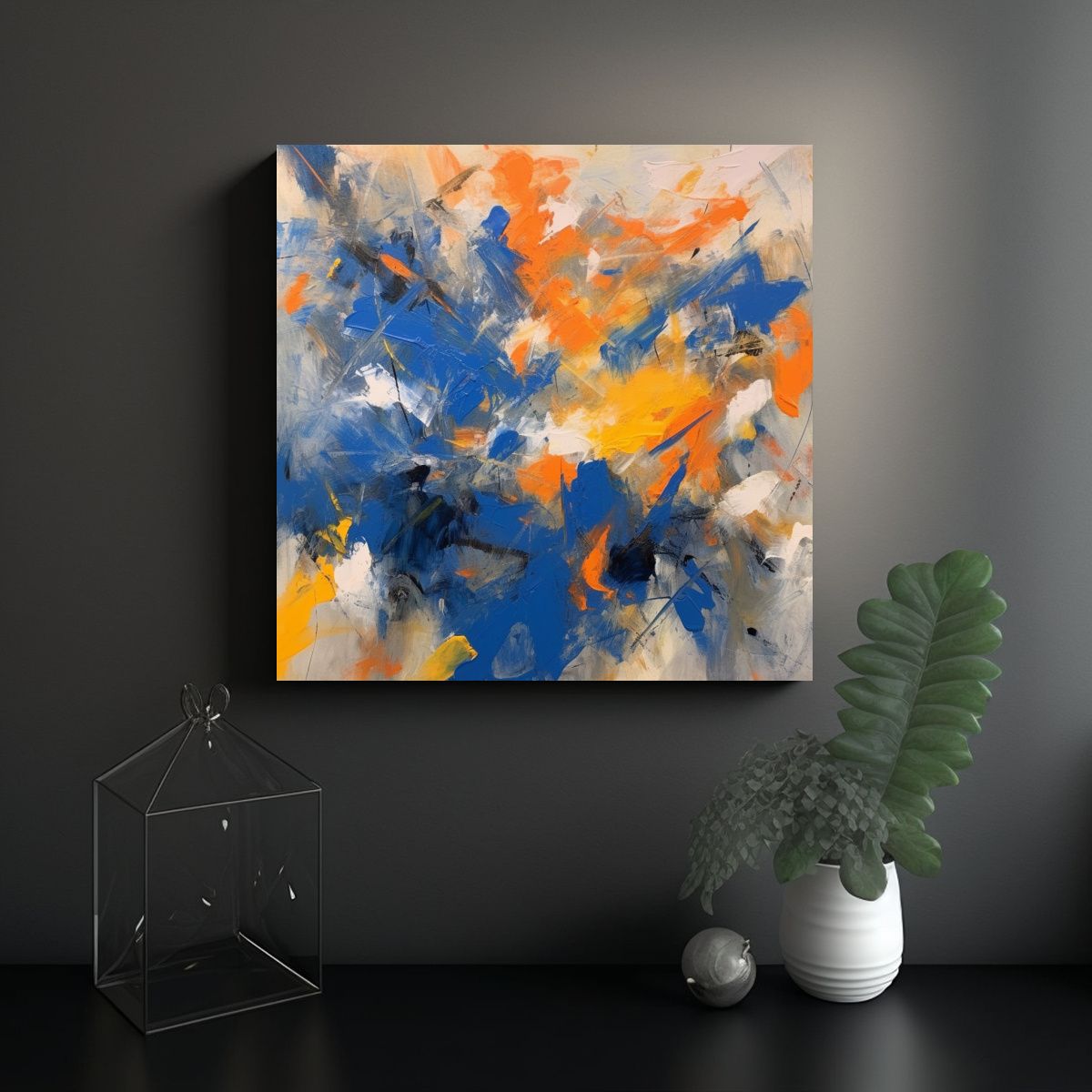 GENERICO - Pintura Minimalista En Papel Que Expresa Arte 80x80 Cm