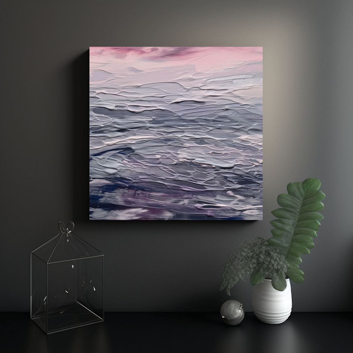 GENERICO - Cuadro Juvenil De Arte Abstracción Minimalista 70x70 Cm