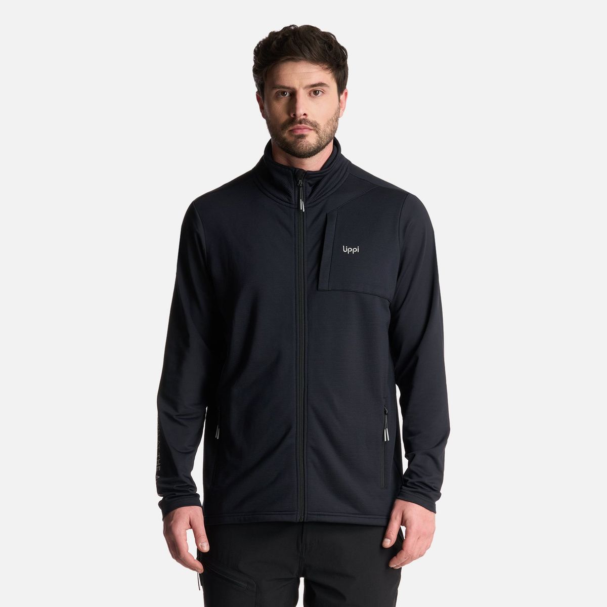 LIPPI - Polerón Hombre Dawson Nano-F Full Zip Negro Lippi