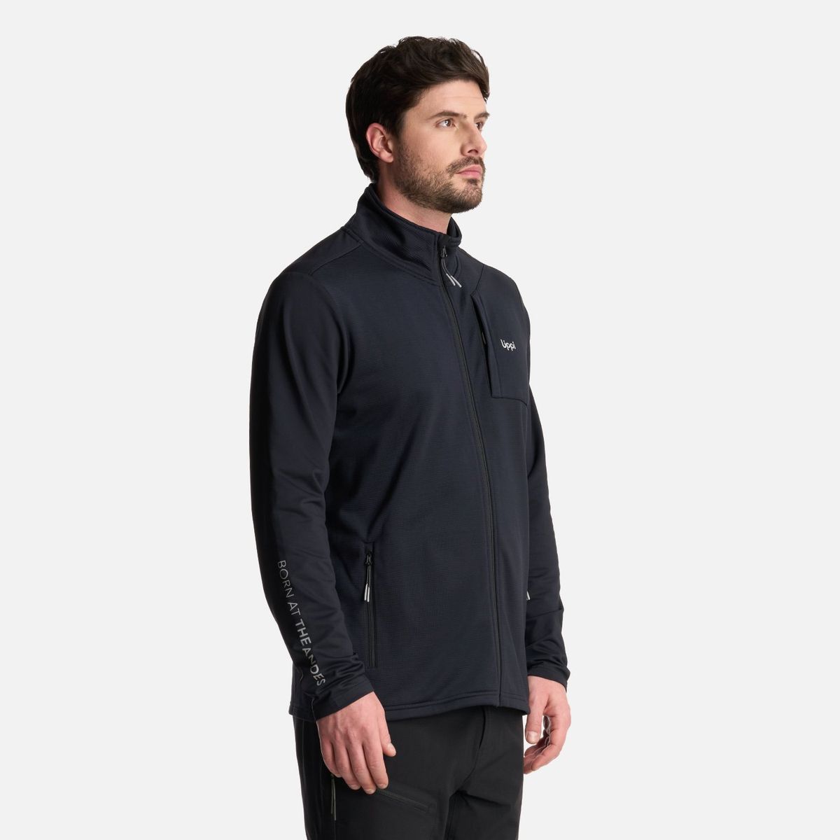 LIPPI - Polerón Hombre Dawson Nano-F Full Zip Negro Lippi