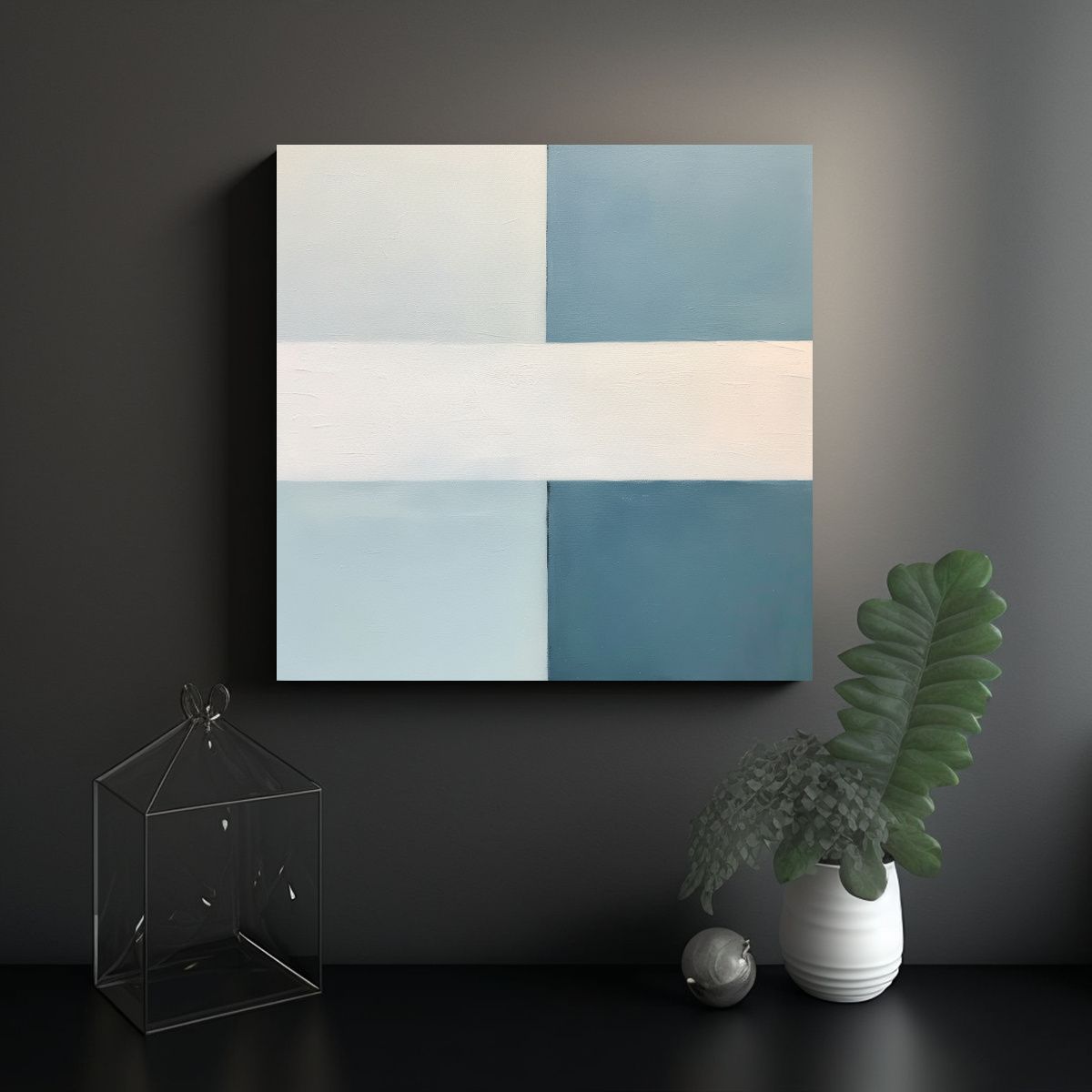 GENERICO - Pintura Minimalista Moderna En Lienzo De Alta 90x90 Cm