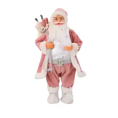 BAUL MAGICO - Viejo Pascuero Muñeco De Navidad 35 Cm Rosado