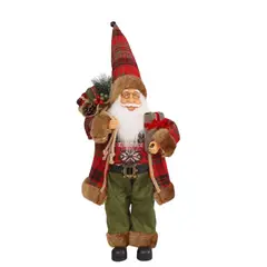 BAUL MAGICO - Viejo Pascuero Muñeco De Navidad 50 Cm Rojo Adorno