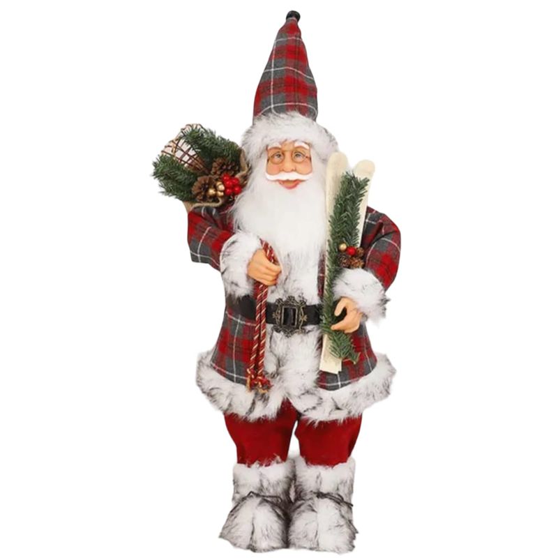 BAUL MAGICO - Viejo Pascuero Muñeco De Navidad 35 Cm Bota Blanca