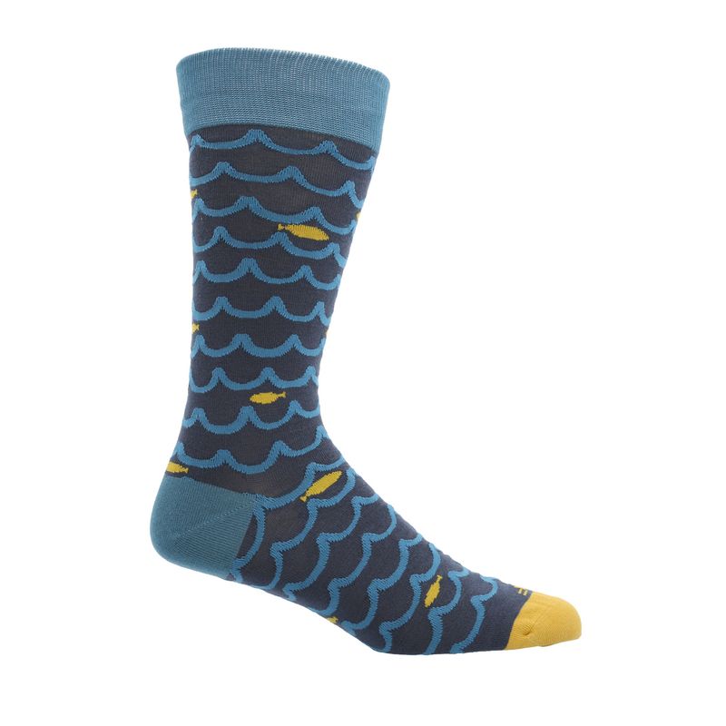 ROCKFORD - Calcetín Bambú Hombre Waves Gris ROCKFORD