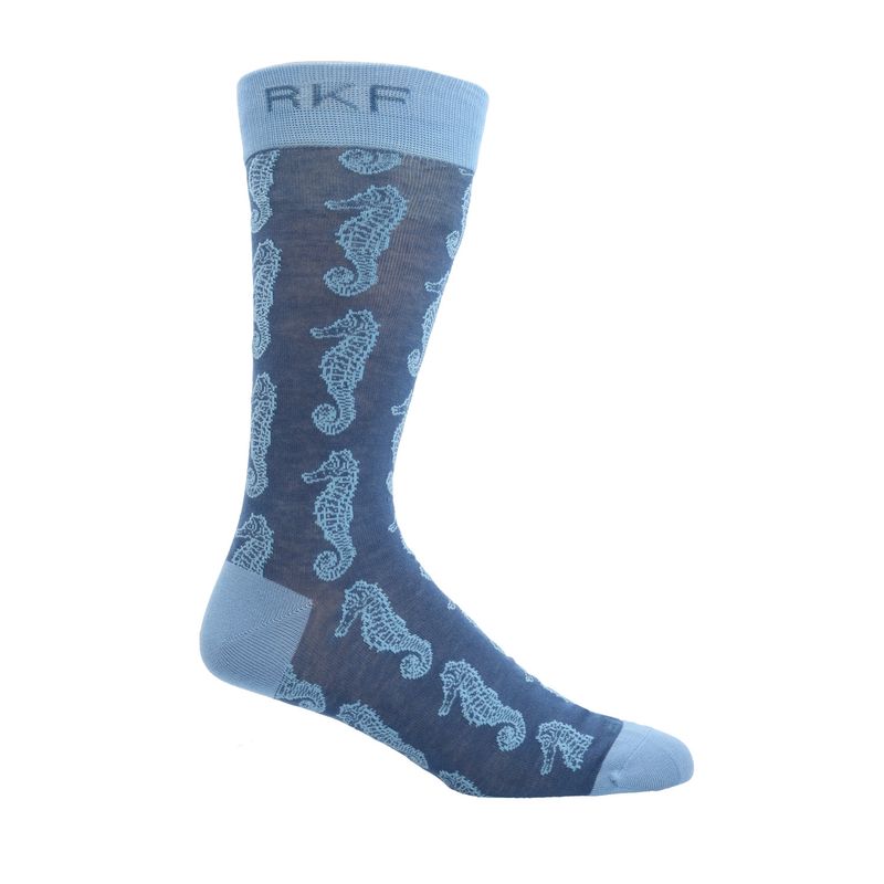 ROCKFORD - Calcetin Azul Seahorse Hombre ROCKFORD