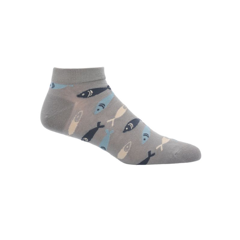 ROCKFORD - Calcetín Bambú Hombre Ped Fishes Gris ROCKFORD