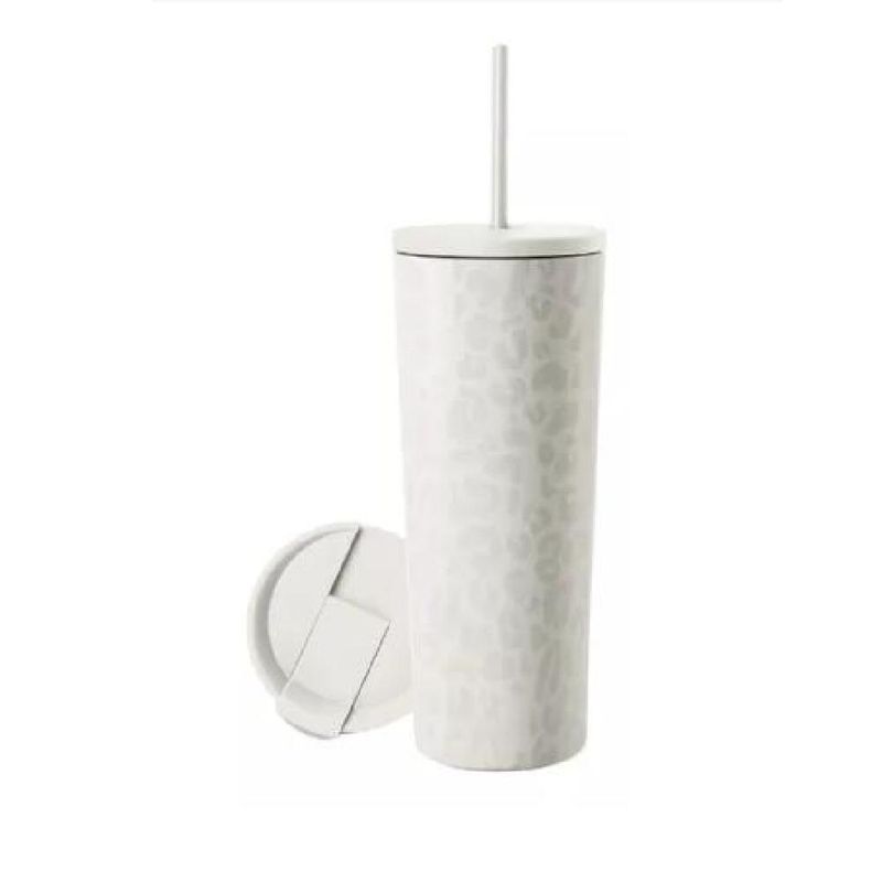 GENERICO - Vaso térmico mug LH 700 lt acero inoxidable blanco leopardo
