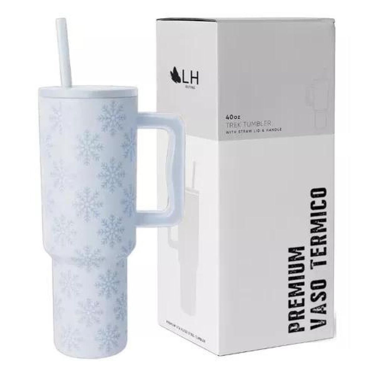 GENERICO - Vaso térmico mug 1200 lt acero inoxidable copo de nieve