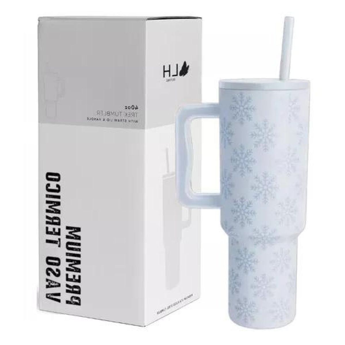 GENERICO - Vaso térmico mug 1200 lt acero inoxidable copo de nieve