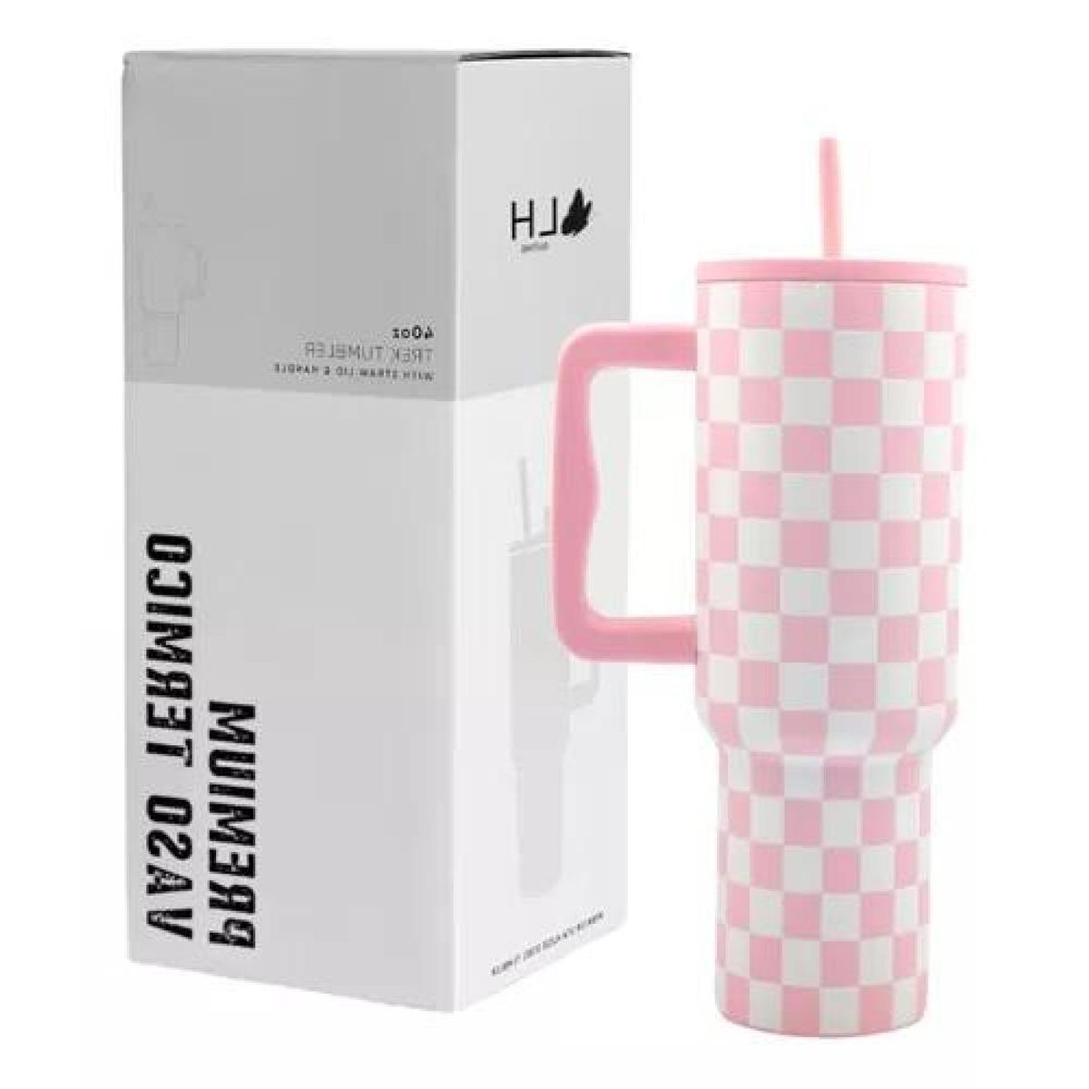 GENERICO - Vaso térmico mug 1200 lt acero inoxidable jaque mate rosa