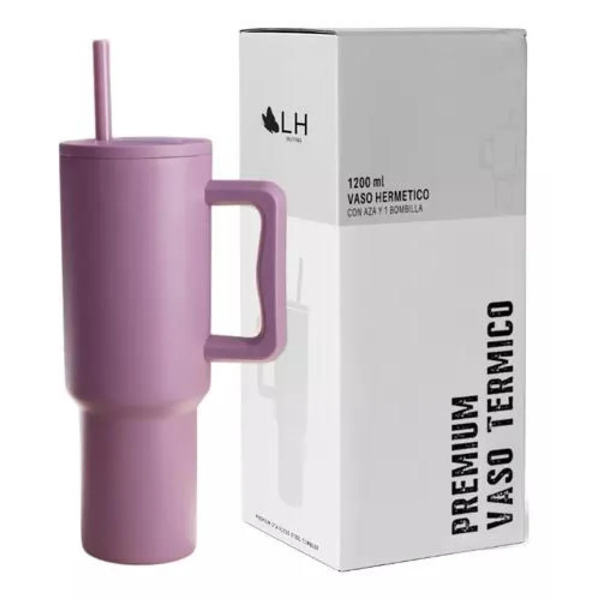 GENERICO - Vaso térmico mug 1200 lt acero inoxidable color morado