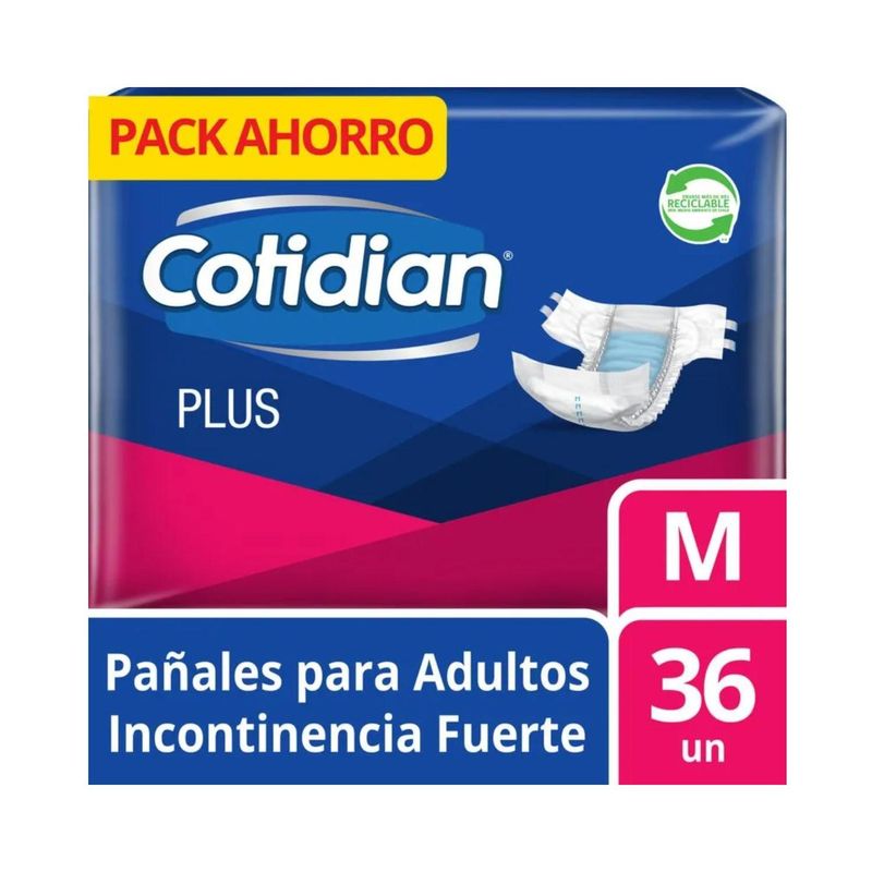 COTIDIAN - Pañal Adulto Cotidian Plus 36 Unid M