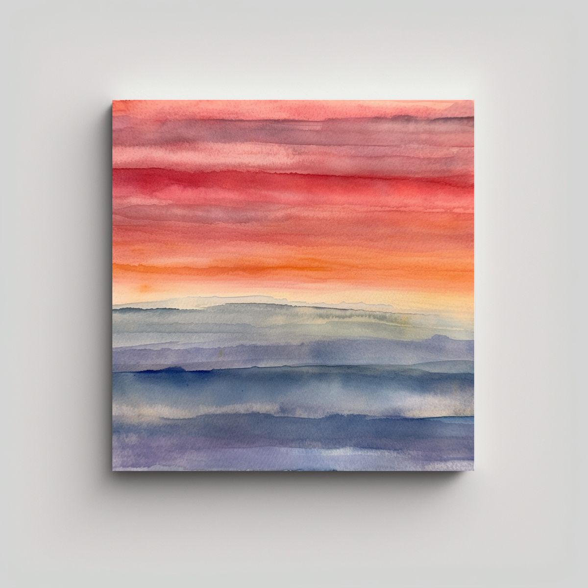 GENERICO - Cuadro Moderno En Acuarela Sobre Papel Expresivo 60x60 Cm