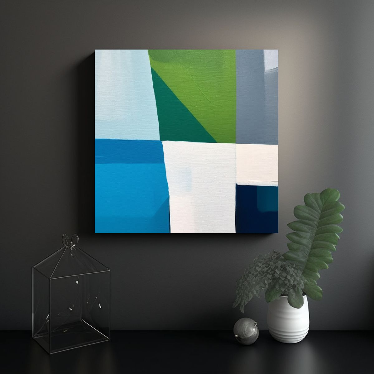 GENERICO - Pintura Minimalista En Lienzo: Expresión 50x50 Cm