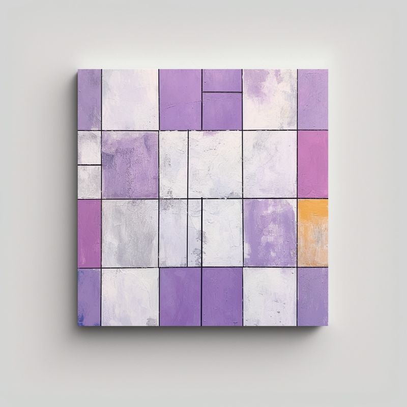 GENERICO - Obra Arte Minimalista Moderna: Intenso Concepto 70x70 Cm
