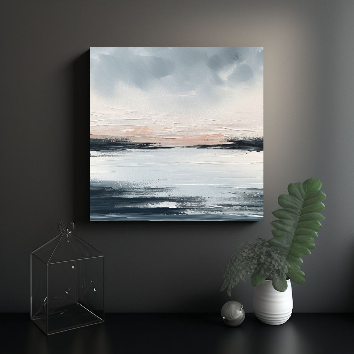 GENERICO - Pintura De Pared Minimalista Fluida Con Tinta 90x90 Cm