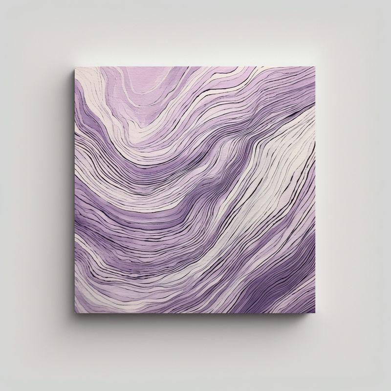 GENERICO - Obra Arte Minimalista Tinta Fluida Naturaleza 90x90 Cm