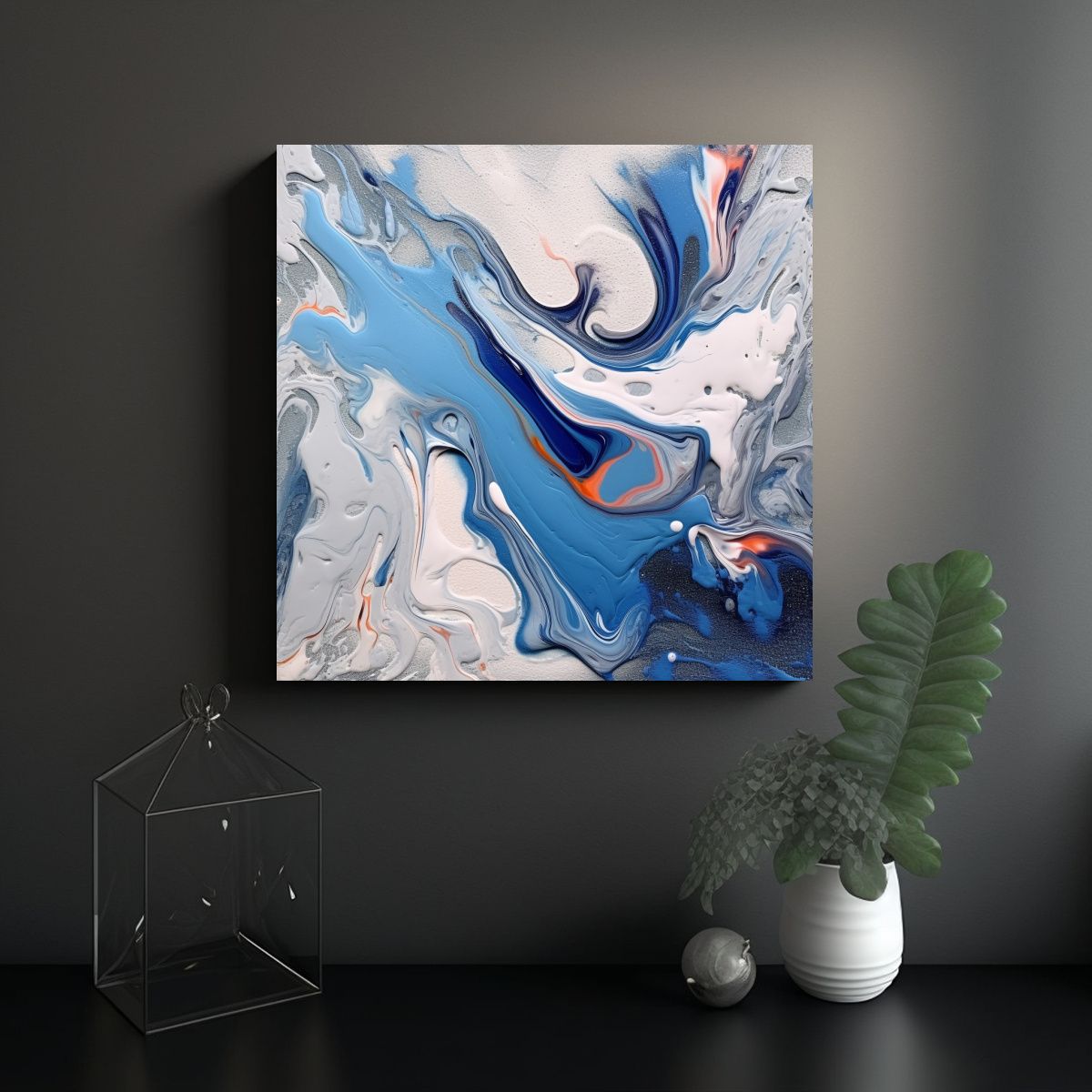 GENERICO - Pintura Vanguardia Minimalista: Tela En Bastidor 50x50 Cm