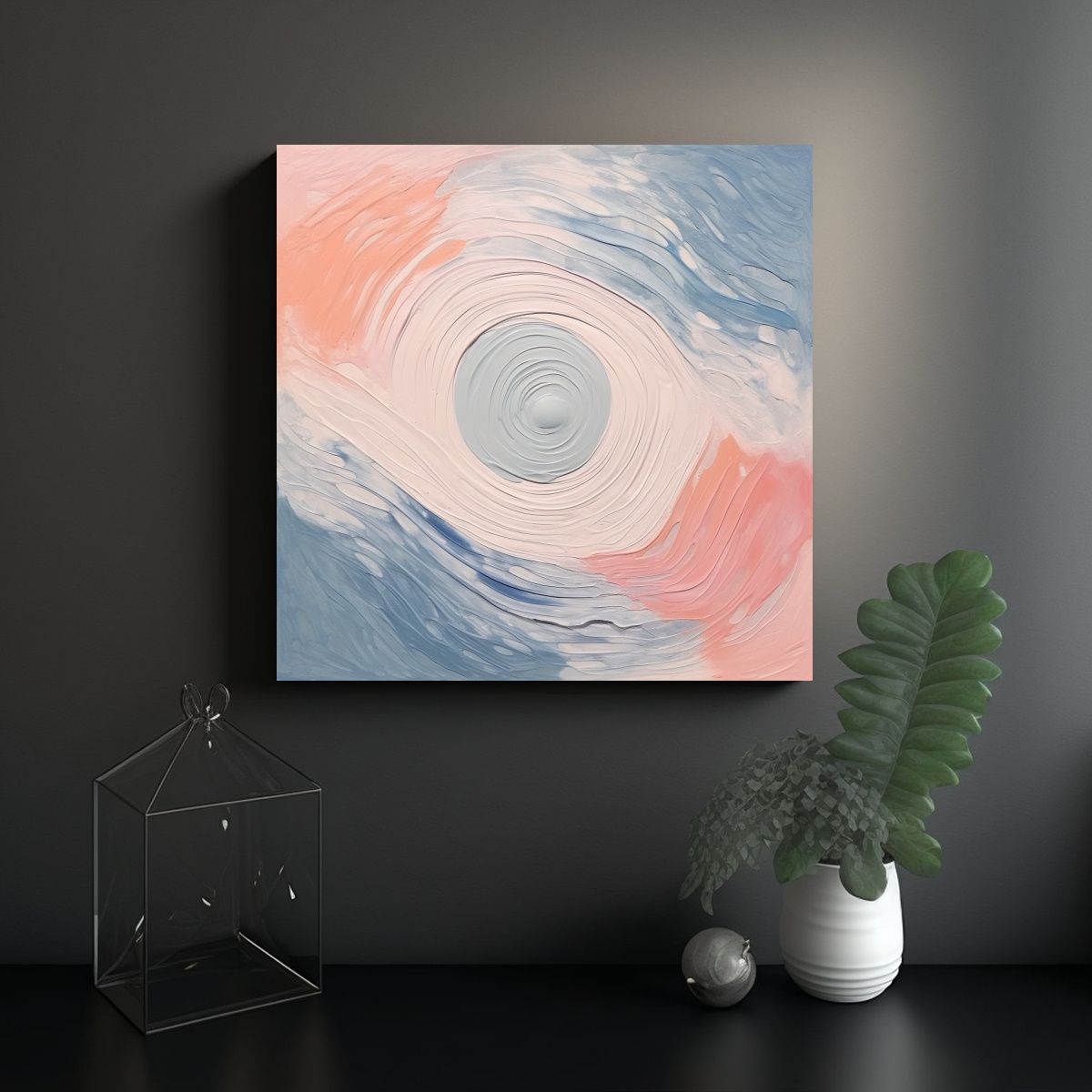 GENERICO - Cuadro Moderno Minimalista Expresando Equilibrio 80x80 Cm