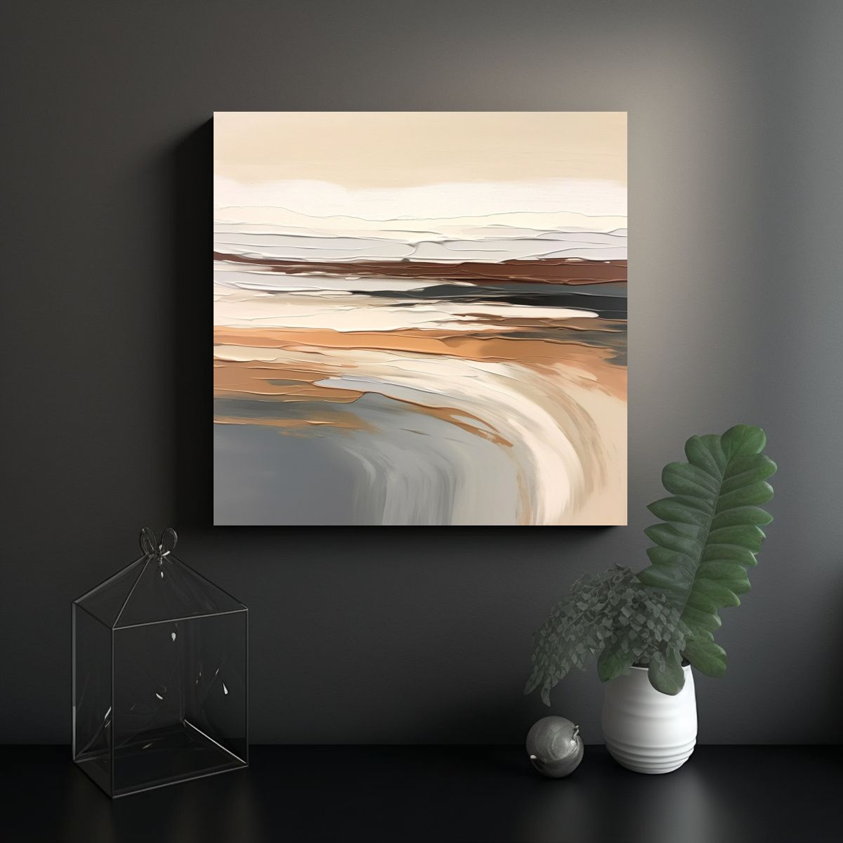 GENERICO - Cuadro Abstracto Moderno Expresando La 50x50 Cm