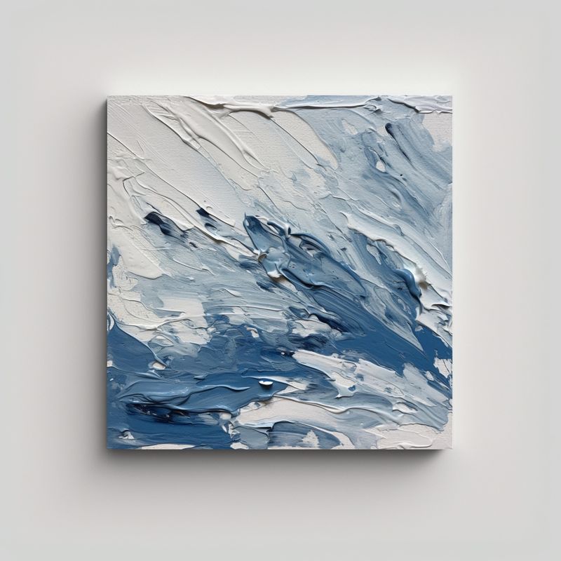 GENERICO - Pintura Fluida Minimalista Moderna Que Expresa 70x70 Cm