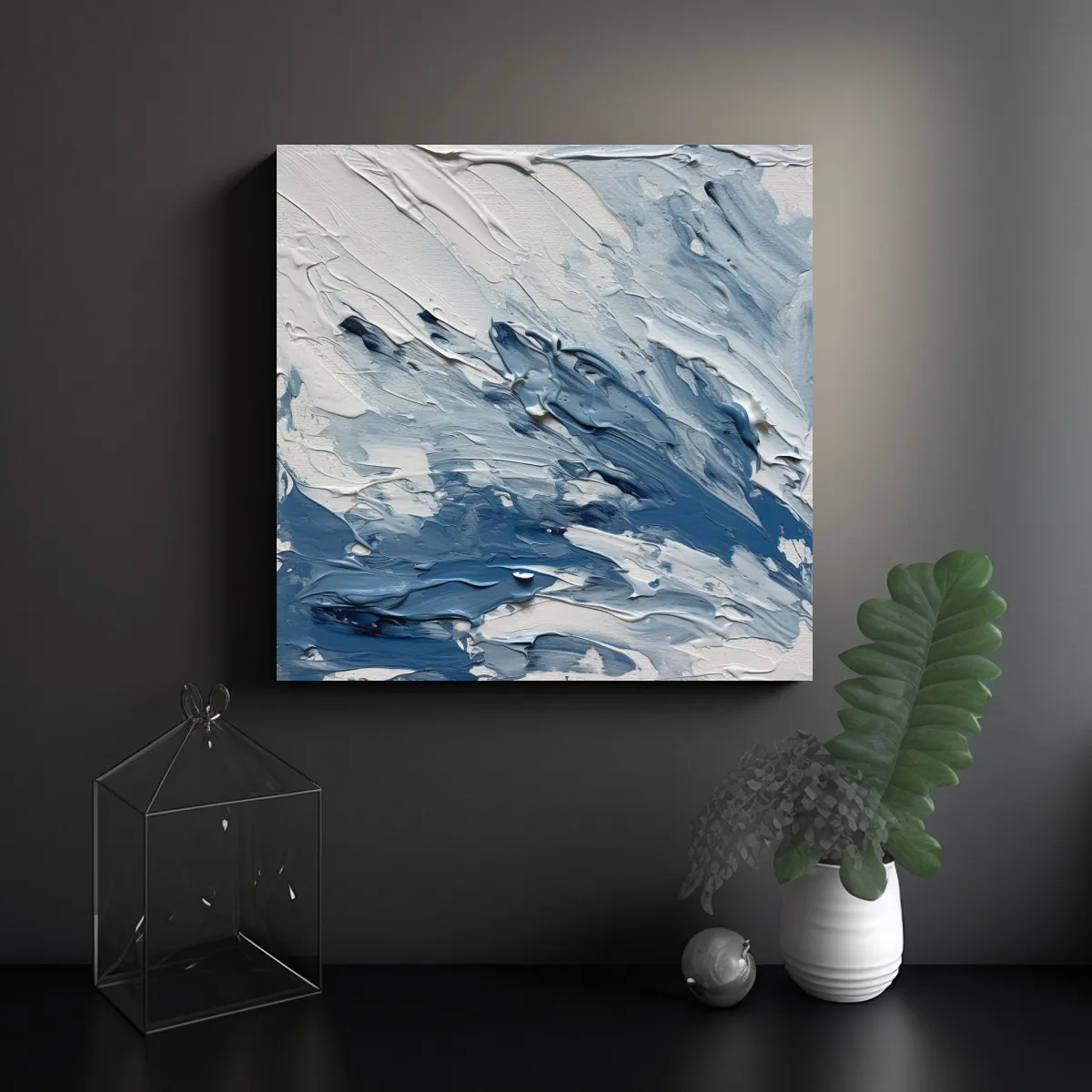 GENERICO - Pintura Fluida Minimalista Moderna Que Expresa 60x60 Cm