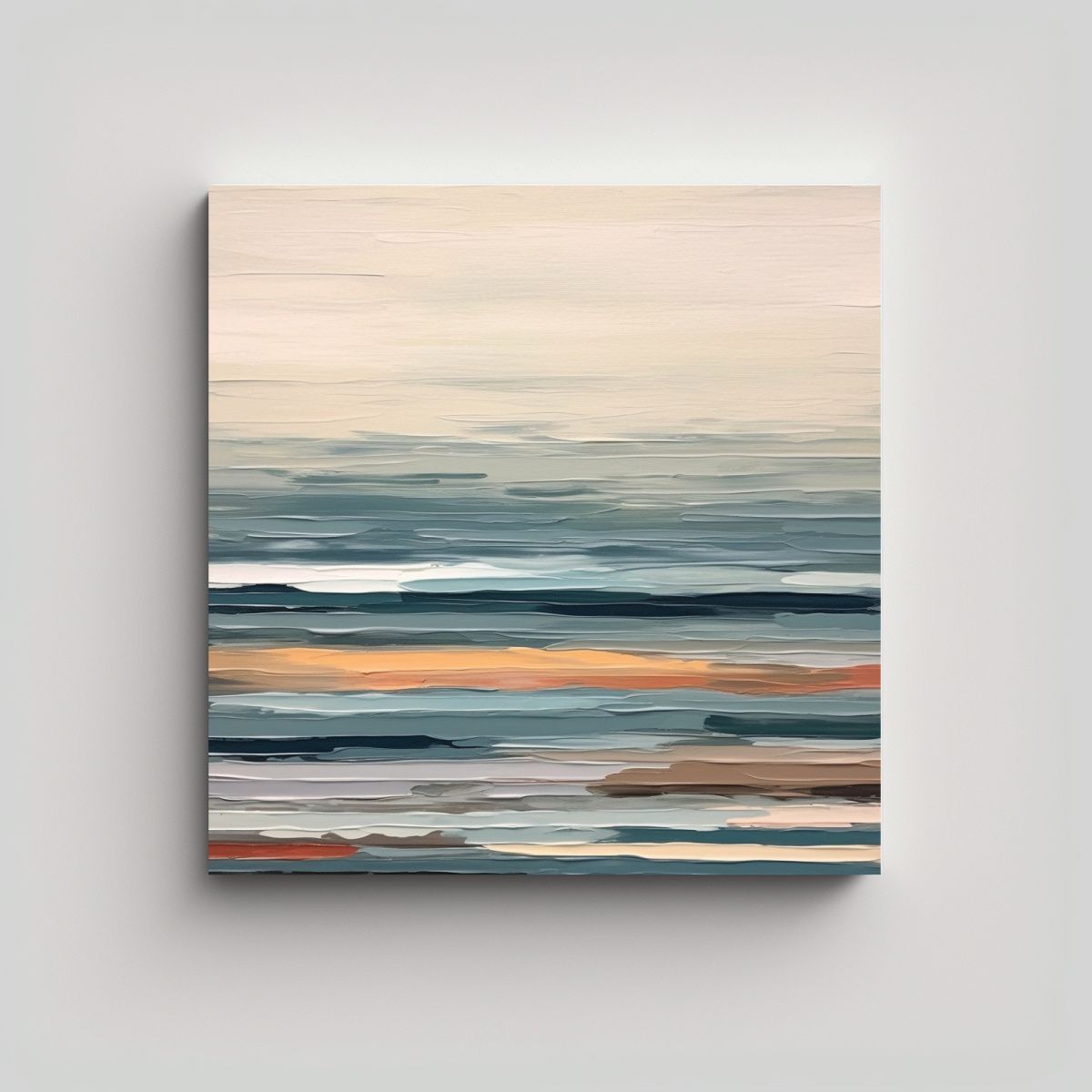 GENERICO - Cuadro Minimalista Cromo Líquido Moderno 70x70 Cm