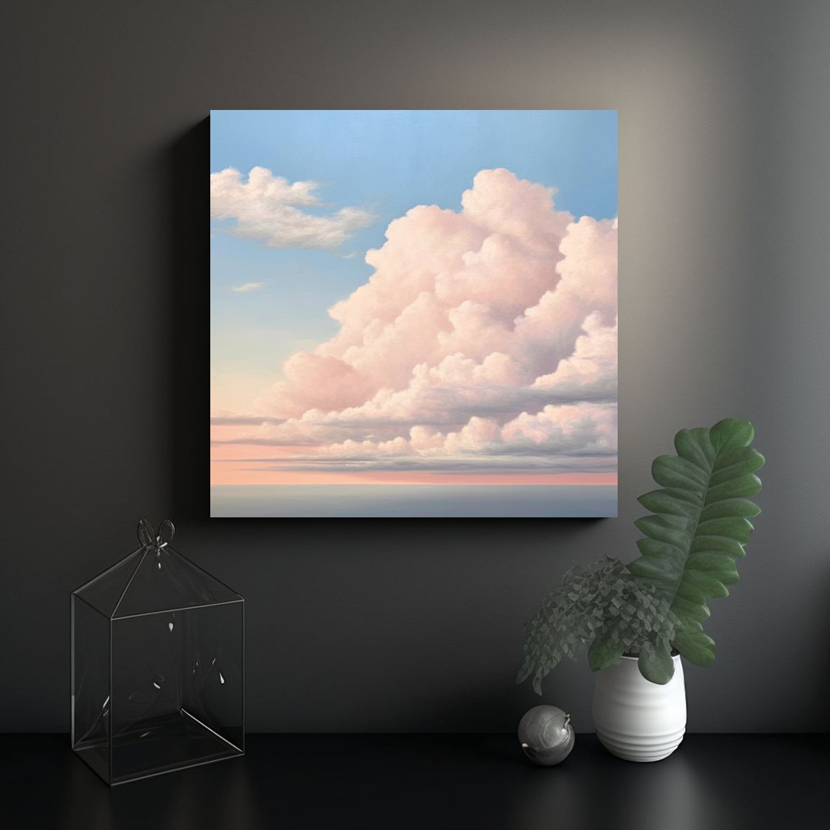 GENERICO - Pintura Al óleo Minimalista Moderna Exuberante 80x80 Cm