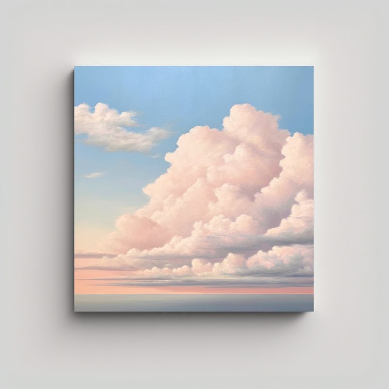 GENERICO - Pintura Al óleo Minimalista Moderna Exuberante 90x90 Cm