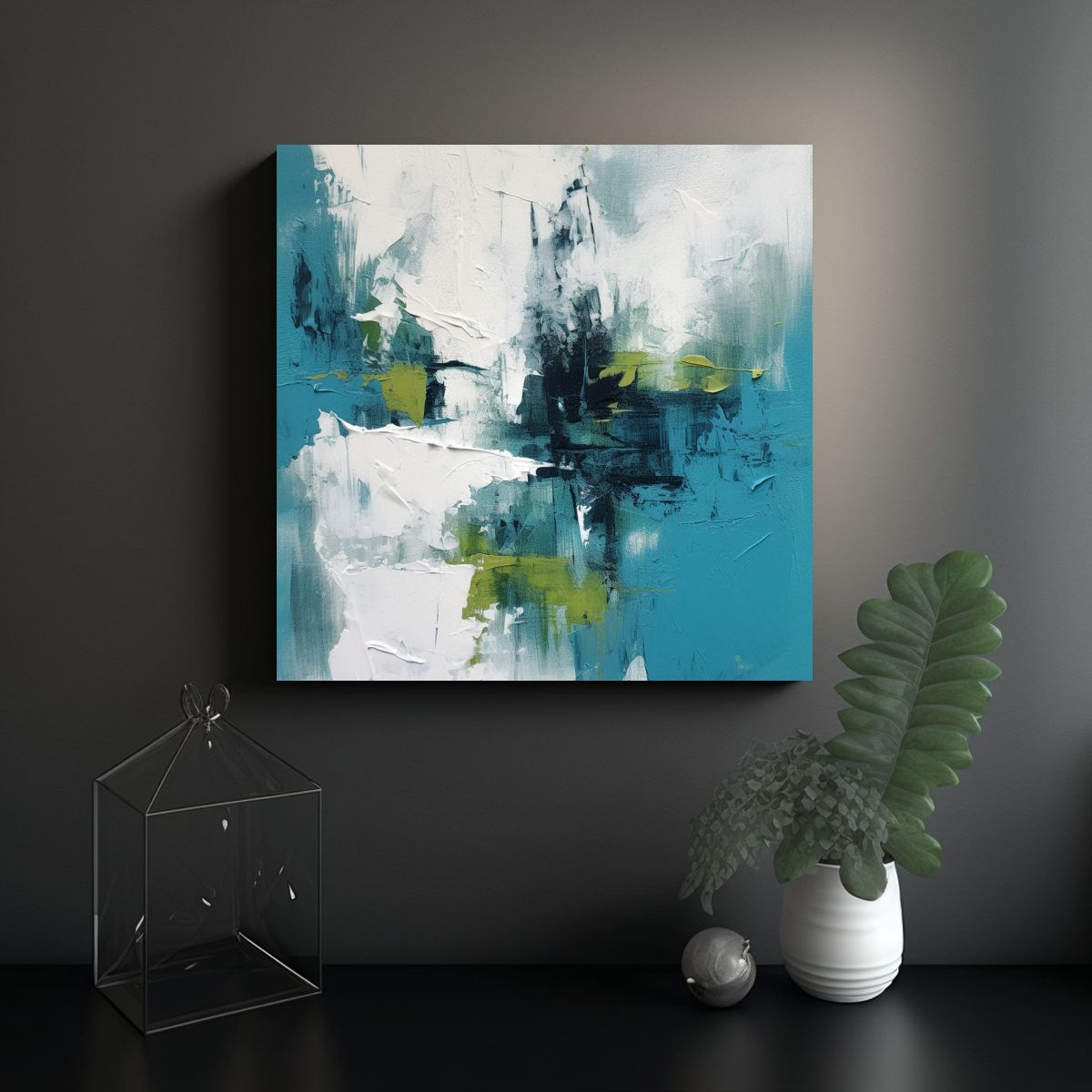 GENERICO - Cuadro Diseño Luminoso: Pintura Moderna 50x50 Cm