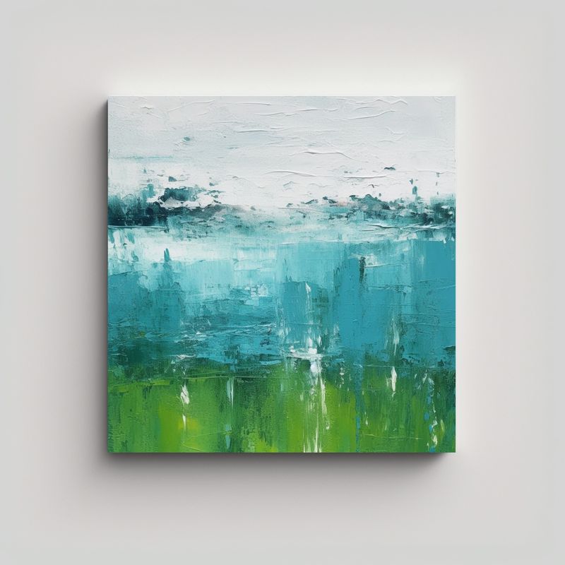 GENERICO - Cuadro Lienzo Minimalista Moderno Expresando La 60x60 Cm